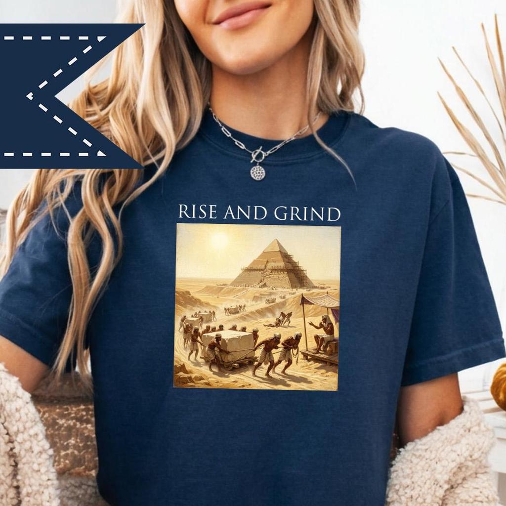 Rise and Grind T-Shirt, Classical Art Meme Tee, Work Humor Shirt, Sarcastic Humor Tee