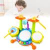 Colorful Early Education Multi-functional Drum Set With Microphone And Piano Toy Instruments For Kids Ages 2 To 6 Years