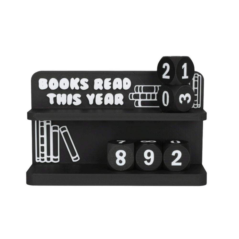 

Personalized Books Read This Year Counter Bookshelf Decor Reading Tracker Reading Plan Management чорний