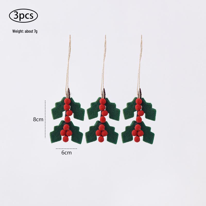 Christmas Felt Flower Wreath Ornament for Tree & Home Decor