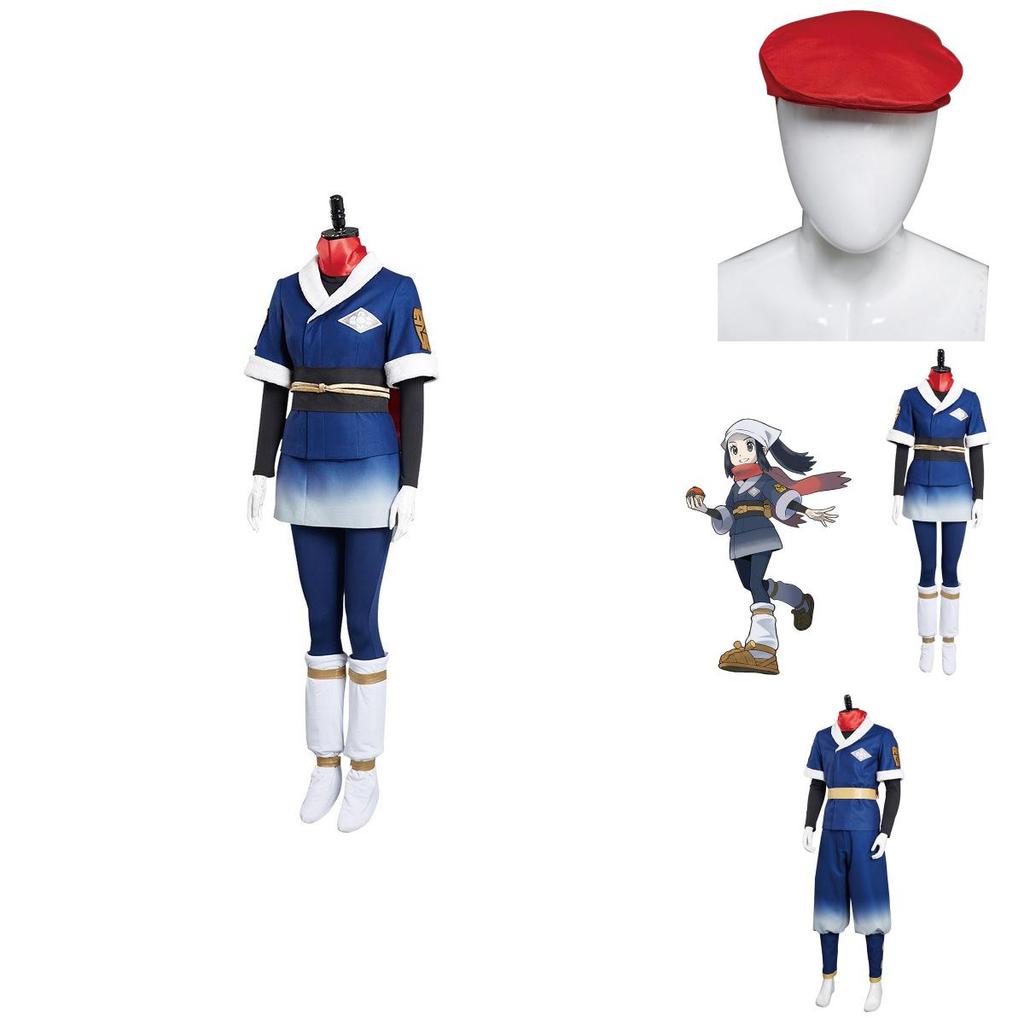 Pokemon Legends Arceus Akari/rei Cosplay Costume Suit Set High Quality And Elastic
