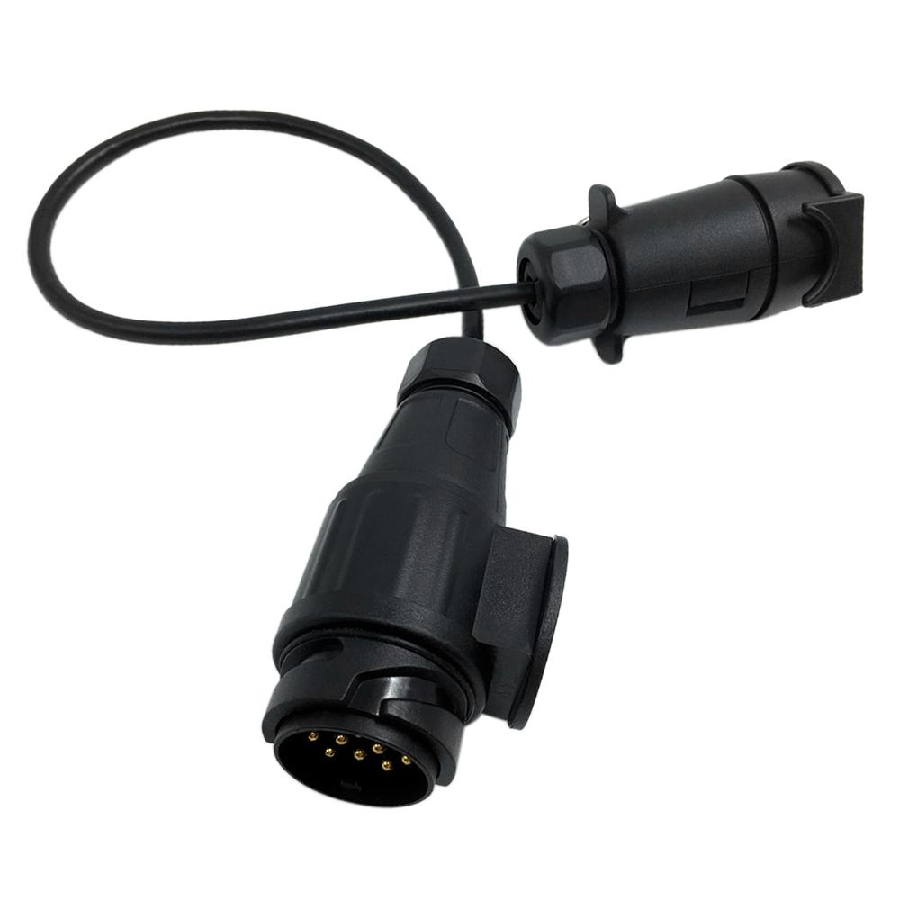 Tirol 12V 7 To 13 Pin Trailer with Cable Adapter Wiring Connector Towbar Plug & Socket
