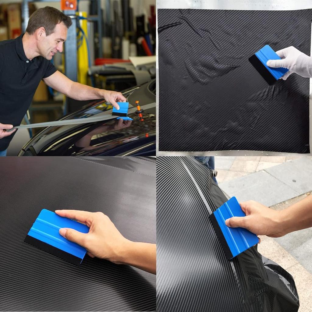 Cluoling Car Wrapping Tool Car Wrap Film Application Tool Carbon Fiber Sheet Application Tool Car Film Carbon Fiber Sheet Application Auxiliary Set