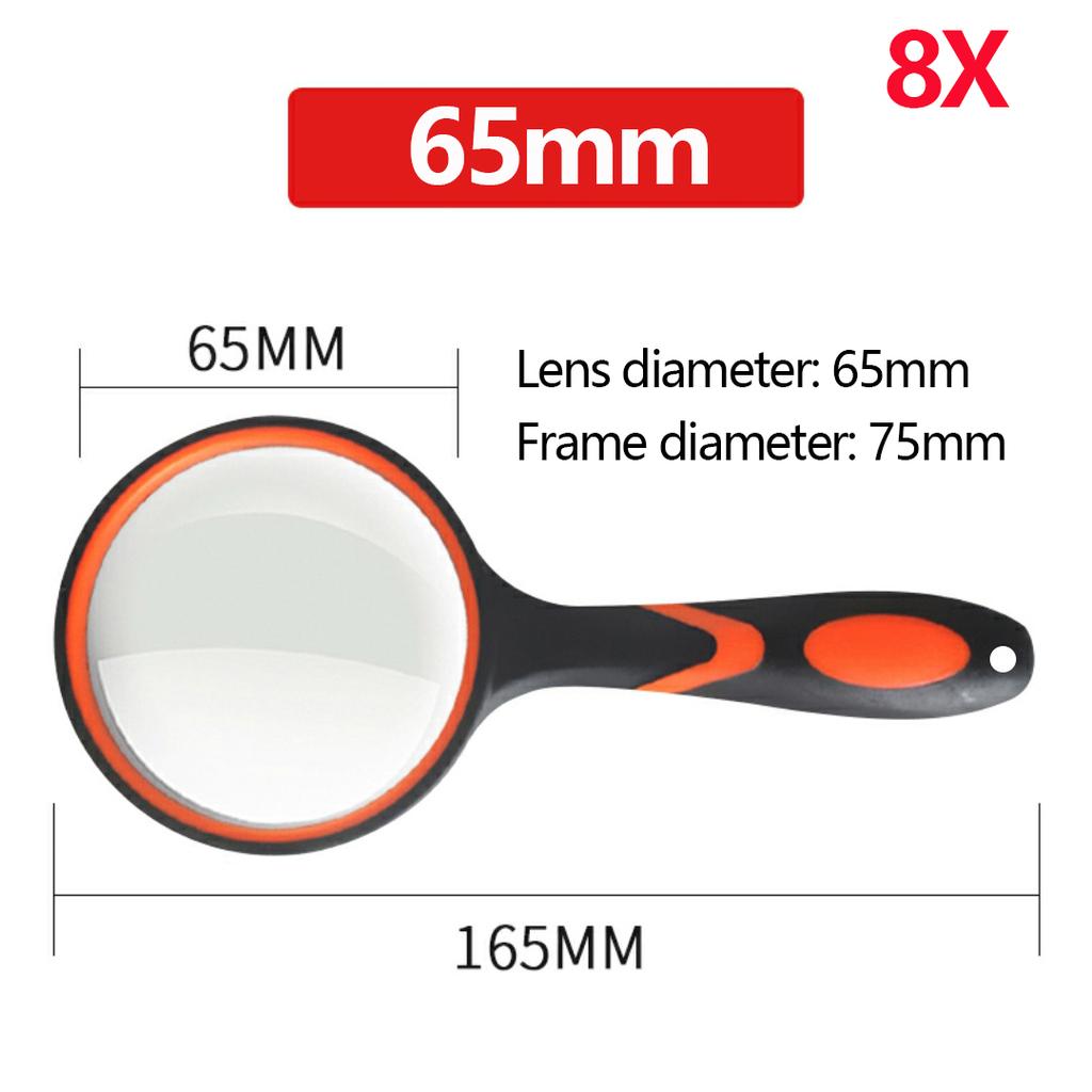 6X/7X/8X/10X Handlupe Rutschfester Weicher Griff Leselupe für Kinder Senioren Lesen Wissenschaft Naturerkundung