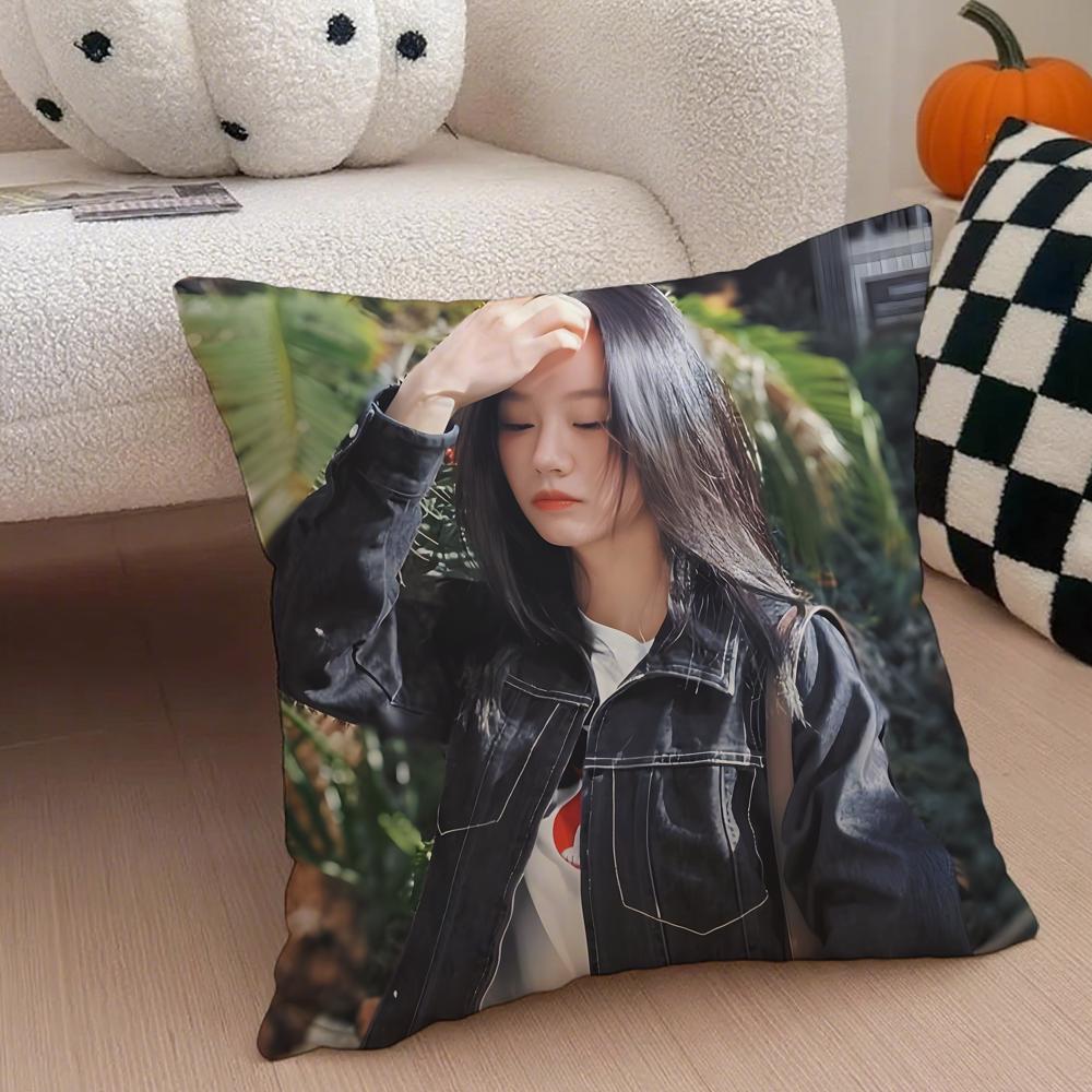 singer bubbly LLee Hyeri Cushion Cover Throw Pillow Cover Hidden Button Durable Polyester Chair Cushion