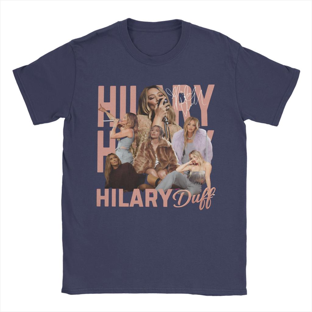 Unisex TShirts Hilary Duff Lucky Me Tour Crazy 100 Cotton Tee Shirt Short Sleeve T Shirt Crew Neck Tops Big Size