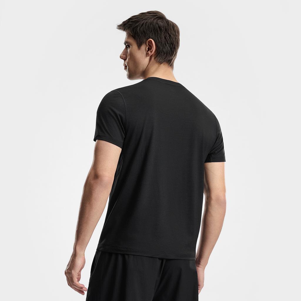 Fila Fitness Minimalist Sports Training Comfortable Versatile Breathable Short Sleeve T-Shirt Men Tops Black A51M621109FBK