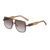 JYL TS Men's Metal Double-Bridge - Threaded Square Driving Sunglasses WF-5G245