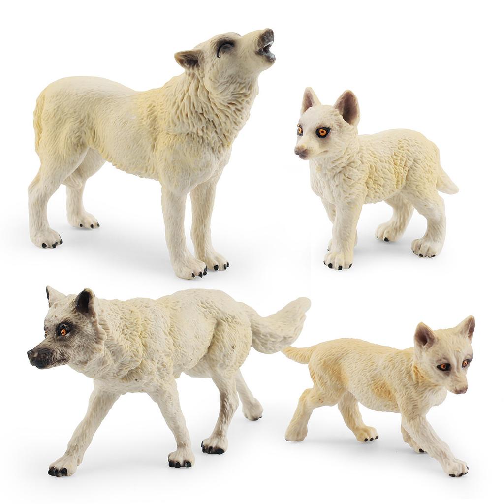 Simulation Waldtier Weißwolf Grauwolf Modell Spielzeug Sibirischer Wolf König Nordamerikanischer Weißwolf Desktop Dekoration Ornament