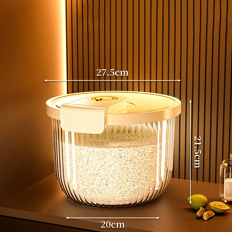 7.5Kg Automatic Rice Dispenser Insect-Proof Pet Food Rice Organizer Moisture-Proof Sealed Grain Cereal Dispenser Large Capacity