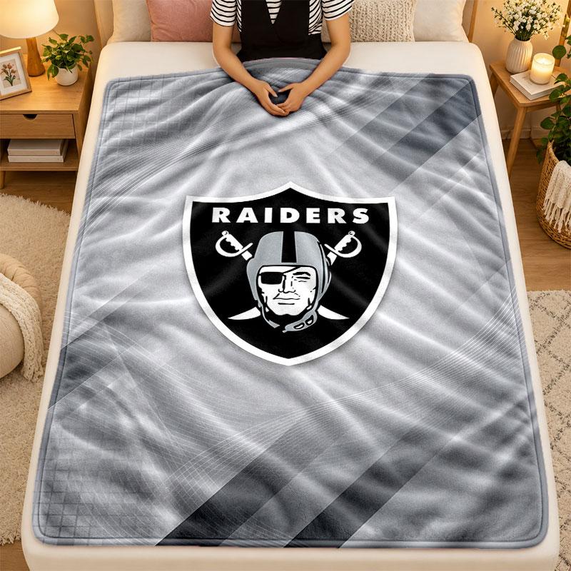 Flannel BlanketLas Vegas Raiders Warm Soft Throw Blanket for Indoor Sofa Bed Living Room Use