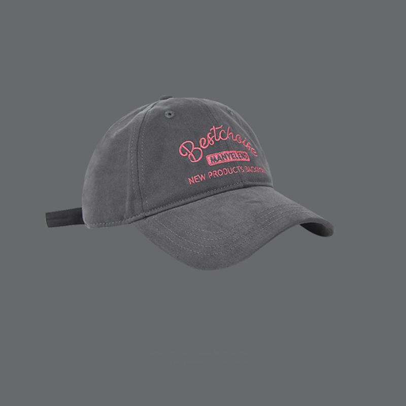 Women Pink Embroidery Baseball Cap Soft Cotton Sunshade Peaked Hat Female Girl Korean Outdoor Sport Visors Hats