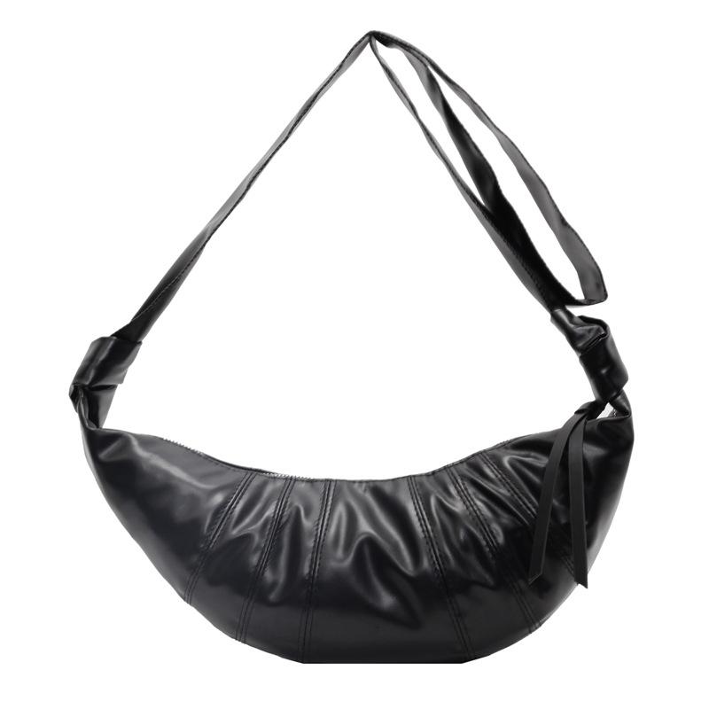 Niche Design Splicing Single Shoulder Croissant Bag Messenger Bag Versatile Ins Dumpling Bag 2025 New Croissant Bag