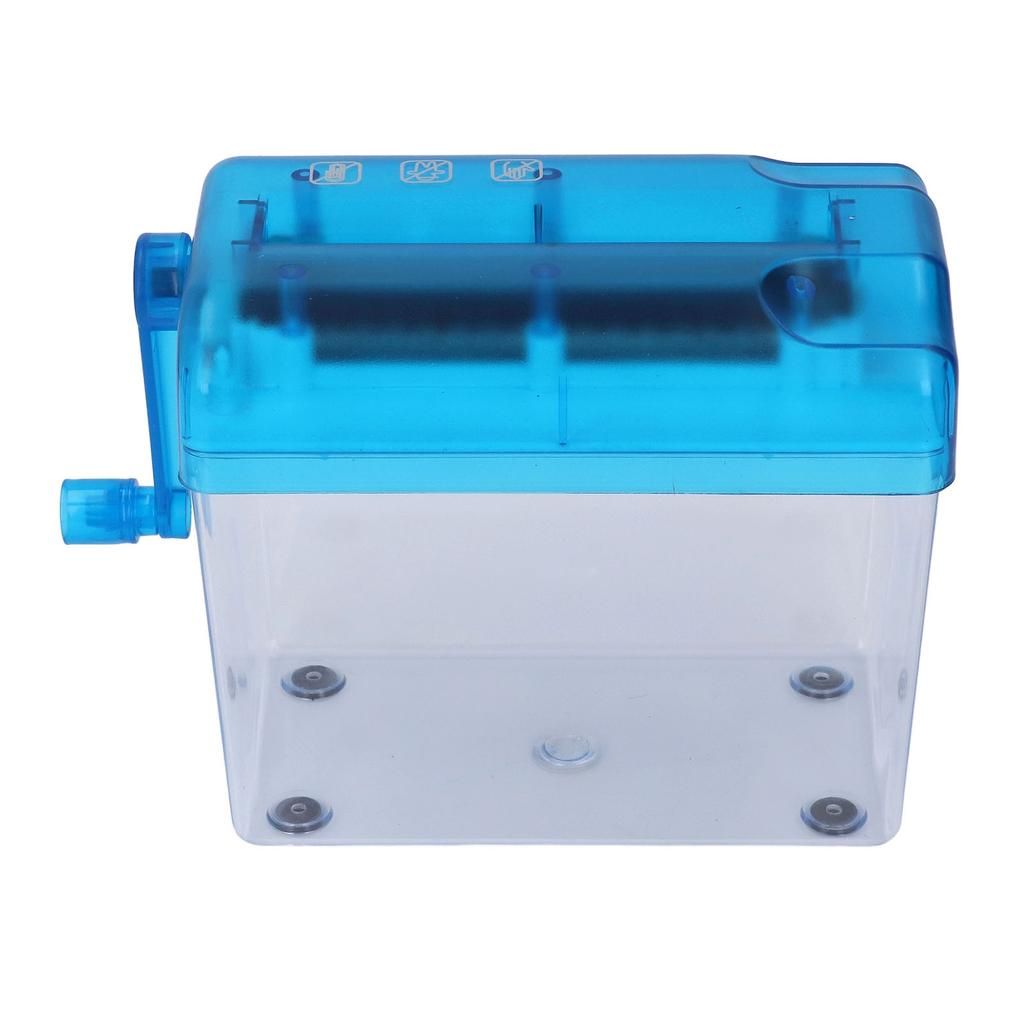 Manual Shredder Strip Cut Shredding Machine Desktop A6 Paper Cutting Tool for Office School Home Use Blue