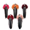 Halloween Long Ribbon Veil Floral Hair Band Girls Day Of The Dead Red Rose Flowers Headdress Party Cosplay Gothic Head Hoop