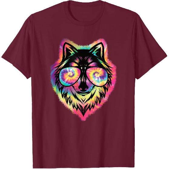 Cool Wolf Funny Wolf Lover Wildlife Men Boys Kids T-Shirt