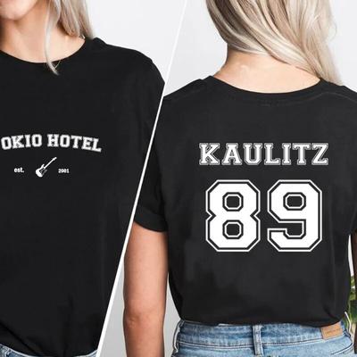 Camisetas Tokio Hotel Kaulitz 89 Camiseta Banda Música Camiseta Algodão Manga Curta Streetwear Mulheres Unissex Top Feminino Camisetas Oversized Unissex
