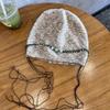 Ethnic Style Bohemian Beanies Hat Coldproof Jacquard Woolen Hat Fashion Beaded Fringed Cap  Female