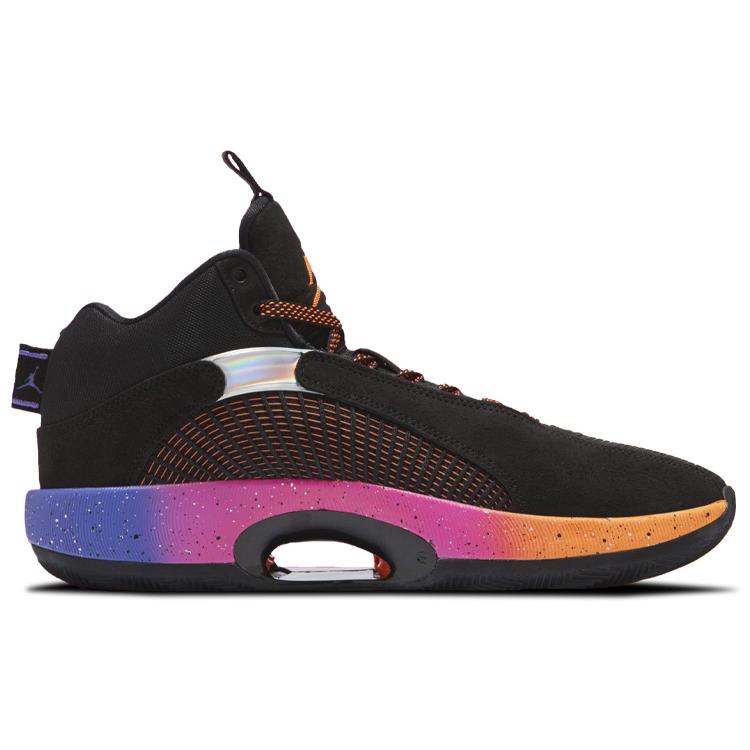 Air Jordan 35 PF 'Sunset' (Unisex) Black / Total Orange / Hyper Grape Basketball Shoes CQ4228 004