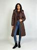 Women's Mid-Length Over-the-Knee Padded Coat, Stand Collar Hooded with Elastic Waist, Slim Fit, Warm Cold-Proof Winter Outerwear