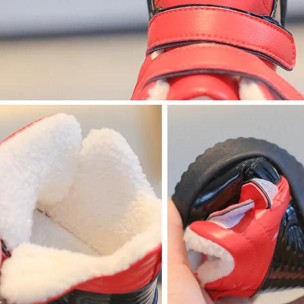 Winter Children Snow Boots Warm Plush Thicken Cotton Shoes Toddler Boys Soft Non-slip Sneakers Outdoor Fashion Baby Girl Shoes