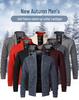 Chunky Knit Fleece-Lined Zipper Cardigan: Stand Collar Winter Sweater