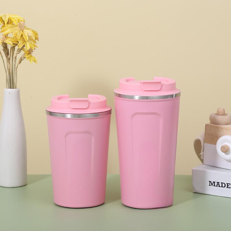 

Вакуумна чашка з нержавіючої сталі. Дорога автомобільна портативна чашка для води. Велика пузата чашка. 350ml рожевий