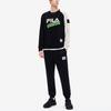 Fila X MIHARA YASUHIRO Locker Colorblock Logo Lässiger Pullover Langarm Sweatshirt Herren Sweatshirt Schwarz F11M243205F-BK
