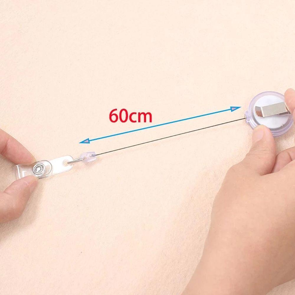Reel Clip Cartoon Acrylic Retractable Badge Reel ID Card Clips Name Card Holder Badge Holder