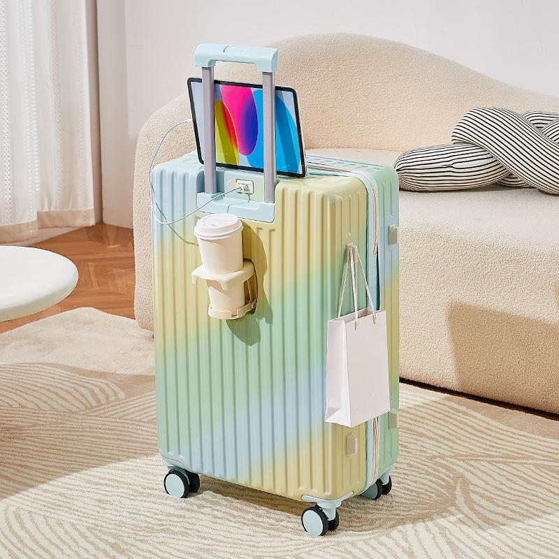 2025 Gradient Color Suitcase: Unisex Travel Trolley with Combination Lock, Available In 20, 24, or 26 Inch Sizes