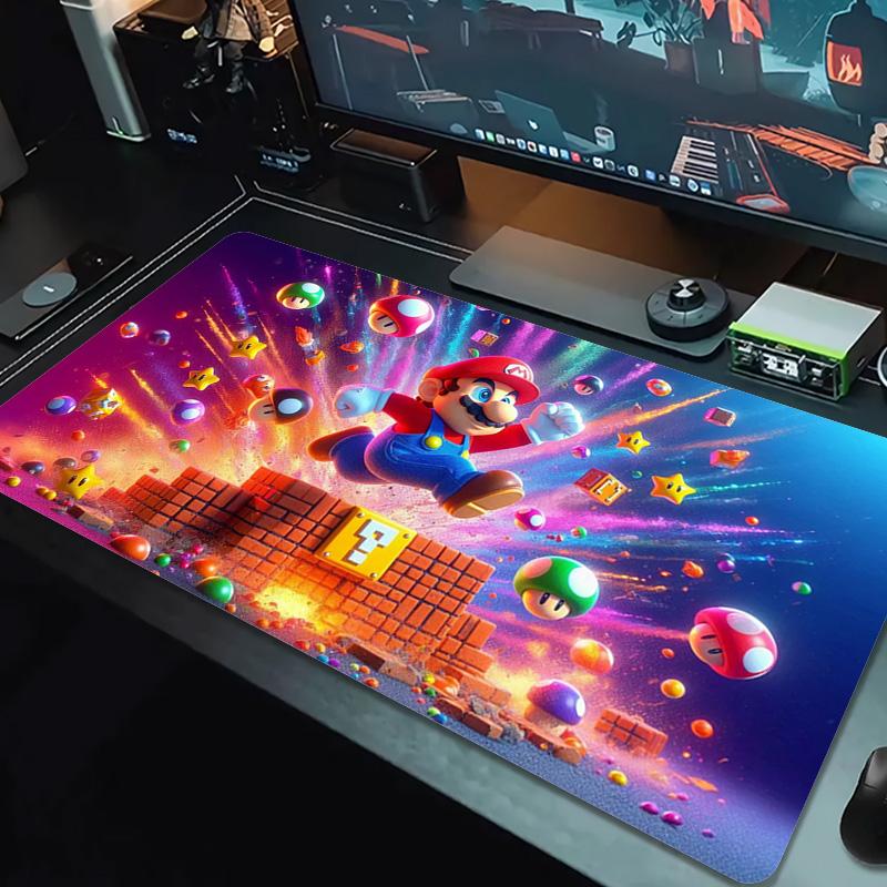 Super Brothers Color Mouse Pad Large Gaming Table Cushion Non-slip Laptop Tablet Big Mousepad XXL Mat Mini PC Playmat With Lock edge