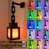 Pixel Style Night Light Portable Lantern Tabletop Ornament 16 Colors RGB Remote DIY Interior Decoration Atmosphere Light