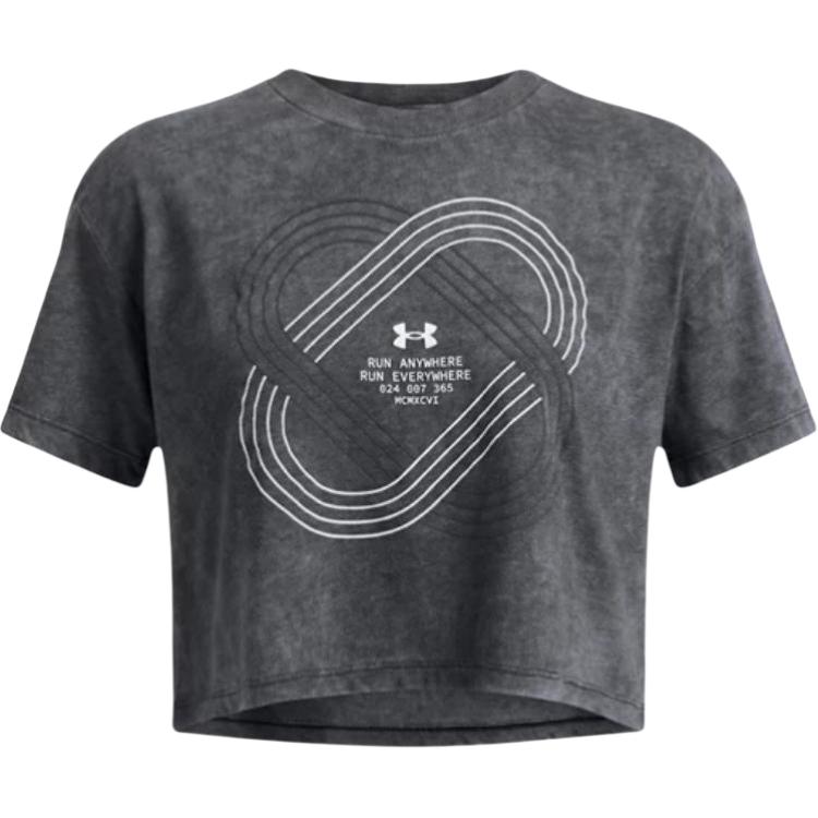 Under Armour Anywhere Drop Shoulder Sleeve T Shirt Women s Black 1386343-001 XL