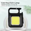 Pocket Working Light Rechargeable 500LM COB LED Pocket Flashlight Portable Mini Keychain Light Lantern Outdoor Hiking Fishing