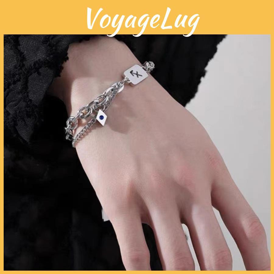 Fashionable Layer Double Titanium Steel Bracelet Minimalist Hipster Accessory For Gifting