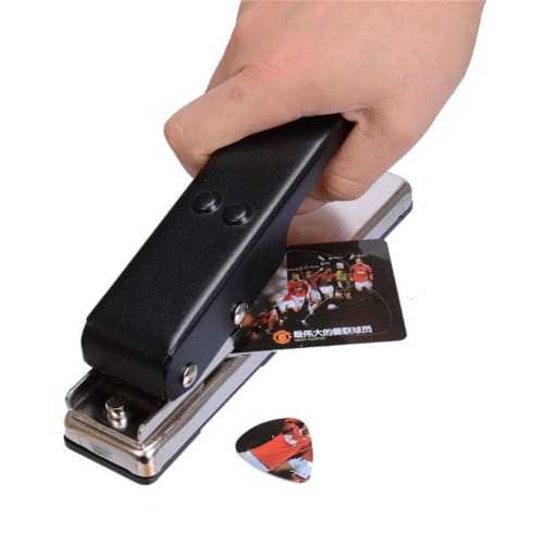 Professional Guitar Plectrum Punch Pick Portable Pick Puncher Pick Maker DIY Card Cutter Machine Black Durable and Nice