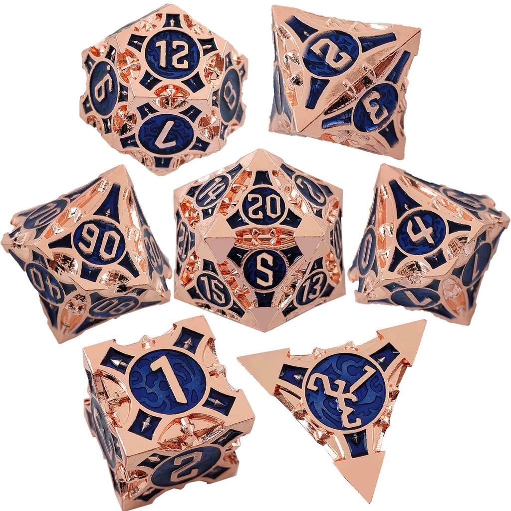 Métal coc dés courants dnd dragons et donjons dés rpg à multiples facettes cthulhu d20 jeu de société