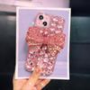 Glitter Rhinestone Bow Phone Case For iPhone 17 16 15 14 13 12 11 Pro Max Air mini 16e 8 7 Plus X XS XR, Bling Crystal Diamond Sparkly Cover
