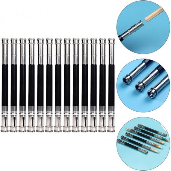 13Pcs Adjustable Dual Head Pencil Extender Holder Pencil Lengthener Pencil Saver Friendly for Art Craft Hobby Office Makeup Pencil Eyeliner Color