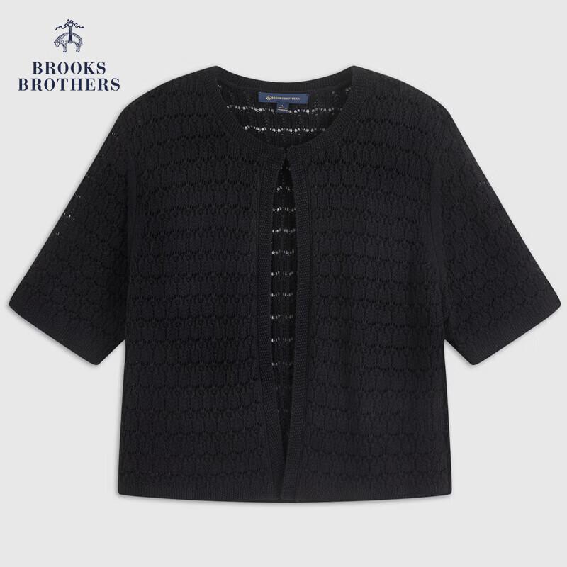

Женский весенне-летний хлопковый кардиган с кружевной вязкой Brooks Brothers M
