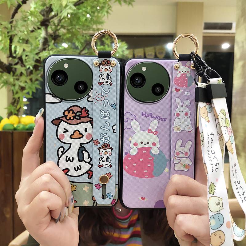 Shockproof Soft Case Phone Case For Sharp Aquos R9/SH-51E Cute Anti-dust Kickstand Waterproof Anti-knock Protective Ring