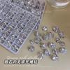 Sparkling Zircon Nail Art Pile Jewelry Light Luxury Versatile Transparent White No Bottom Support Rock Sugar Pigeon Egg Ball Finished Product