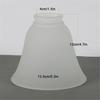 Transitional Style Bell Shaped Frosted Glass Shade Replacement with Neck Opal White Ceiling Fan Shade Accessory Cover