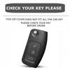 Shell Fob Metal Car Folding Key Case Holder Full Cover For Ford Focus 2 Falcon Escape Galaxy Kuga B-Max C-Max Ecosport Fiesta