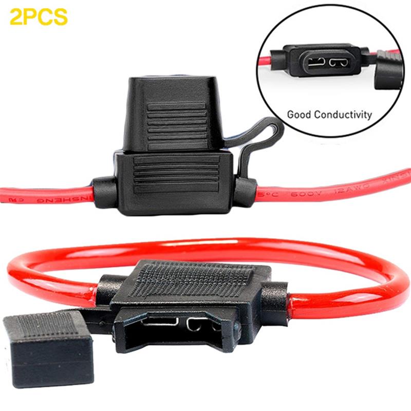 Car Fuse Holder Mini Blade Adapter Splash-proof Box for 12V 30A In Line Cutoff Switch Socket Damp Proof Waterproof Air Fusible Fuses4
