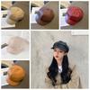 Y2K PU Beret Korean Style Octagonal Cap Casual Painter Hat  Outdoor