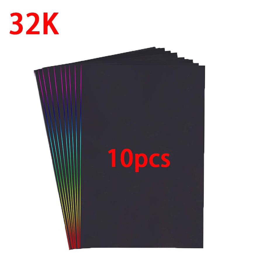 

10/20/40pcs Black Scratch Paper Colorful Visual Effect Scraping Wax Paper DIY Painting Art Creative Drawing Supplies XJM