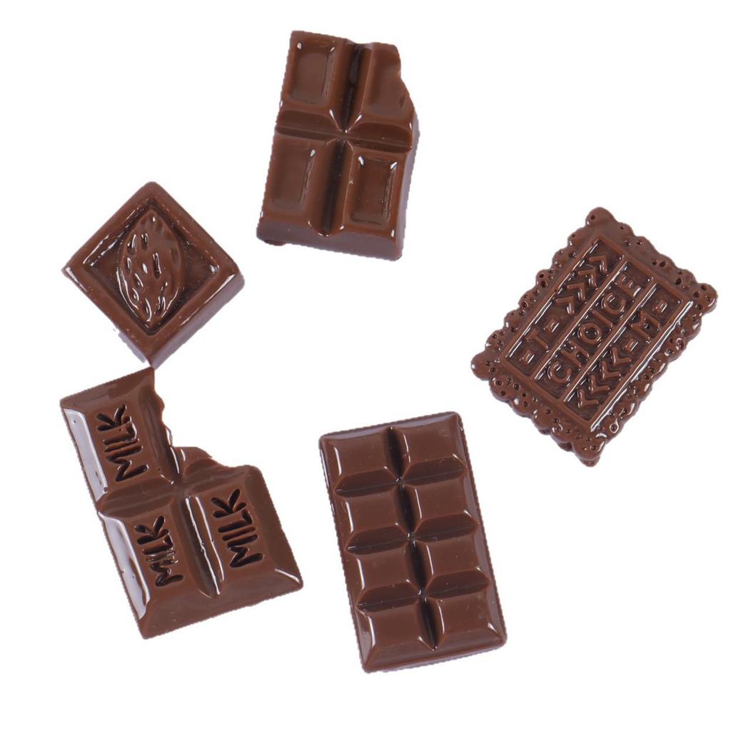Mini Resin Chocolate Dessert Ornaments for DIY Phone Cases, Earrings, and Jewelry