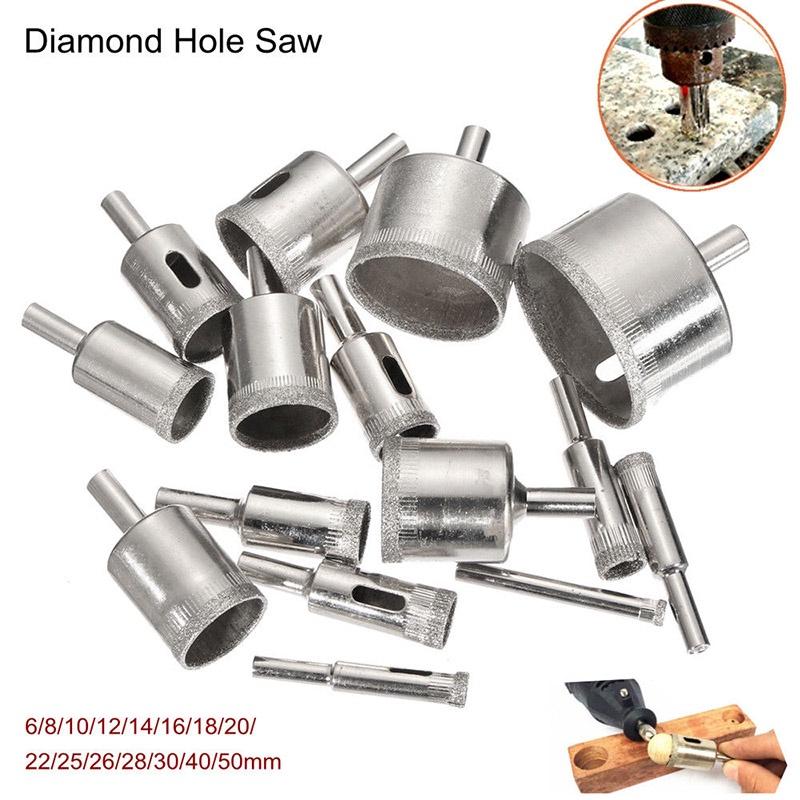 Premium Diamond Hole Saw Drill Bit Set For Effortless Tile Marble Glass Cutting 6mm-50mm**