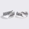 Angel and Demon Wings Couple Rings, Thai Silver, European and American Style, Personalized Openable Design